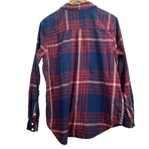 Mossimo Supply Co Flannel Shirt Women's XL Boyfriend Fit Multi Color Plaid - Picture 6 of 8